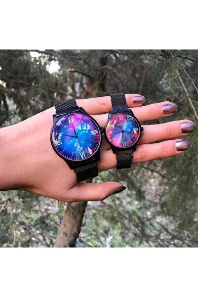 İSTLİV Unisex Black Colored Glass Wristwatches