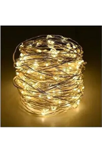 Genel Markalar Tel Led Pilli 5 metre 50 Led Süs Sarı Işık Dekorotif Led Işık