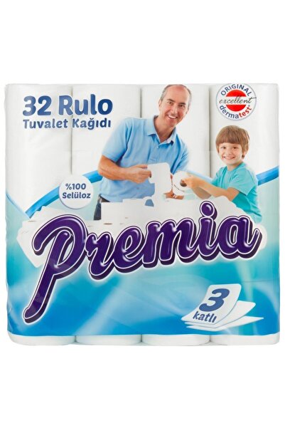 Genel Markalar Premia 3 Katlı Tuvalet Kağıdı 32'li ( 64 Rulo )
