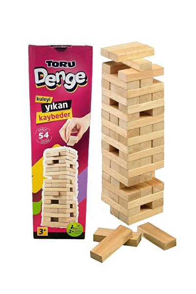 DENGE لعبة جينجا خشبية 54 قطعة