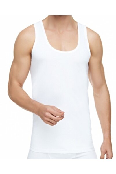 GÜMÜŞ قميص داخلي أبيض ممشط للرجال