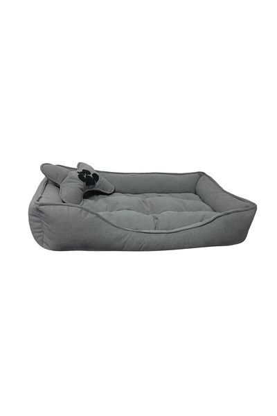 Patili Evler 65x90 cm Large Dog Bed - Bone Padded