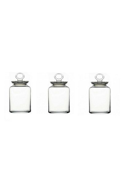 Paşabahçe Faya Home 96761 Kitchen 3-Piece Glass Lid Jar 860Cc 14cm