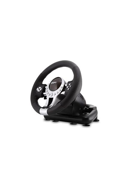 Snopy V5H Steering Wheel Set Pro USB Gamepad Gaming Steering Wheel with Metalic Handbrake