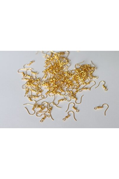 Nasip Bijuteri Gold Renk Küpe Kancası Küpe Klipsi 50 Çift