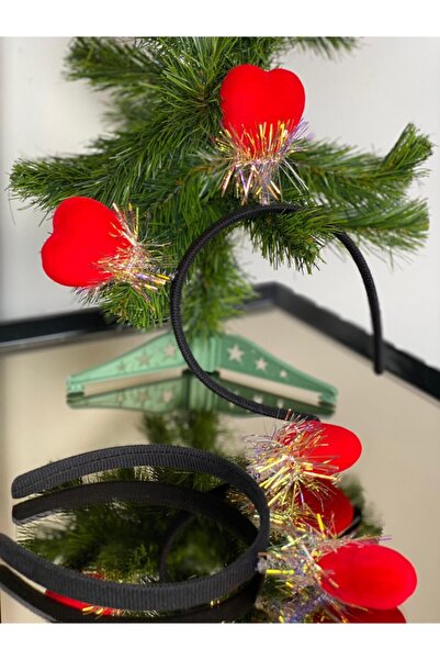 QUEEN AKSESUAR Suede Heart Swinging Horn Velvet Luxury Crown Shiny Ornate Adult Children's Crown