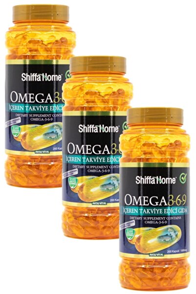 Shiffa Home Omega 3-6-9 1000mg 200 Kapsül X 3 Adet
