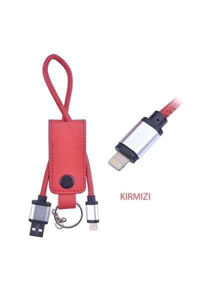 Ally Mobile Iphone 11-11pro 7-8 Anahtarlık Lightning Usb Kablo Kırmızı