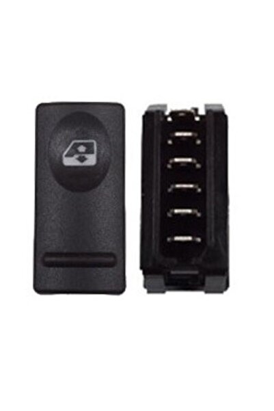 Maxtel Comutator de ridicare geam Renault R19 fata dreapta 6 prize negru