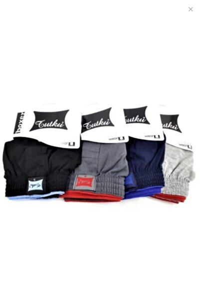 Tutku Pachet de 4 boxeri pentru bărbați, din bumbac pieptănat, asortați