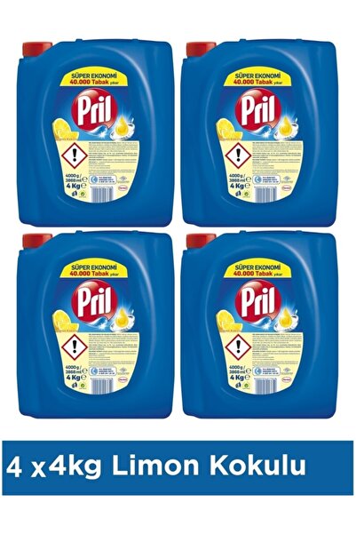 Pril Bulaşık Deterjanı Limon Kokulu 4x4lt