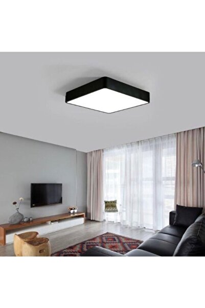 Vonalight Modern Led Sıva Üstü Plofonyer 40*40cm Siyah 3000k