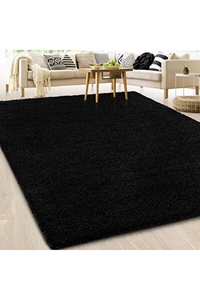 Sarar Siyah Peluş Halı