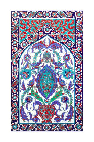Armada Çini 60x100 Cm Ed 626 Göbekli Eldekoru Çini Pano