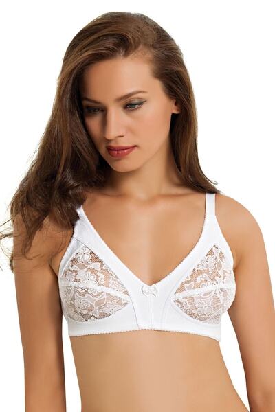 NBB Sutien de damă cu dantelă albă