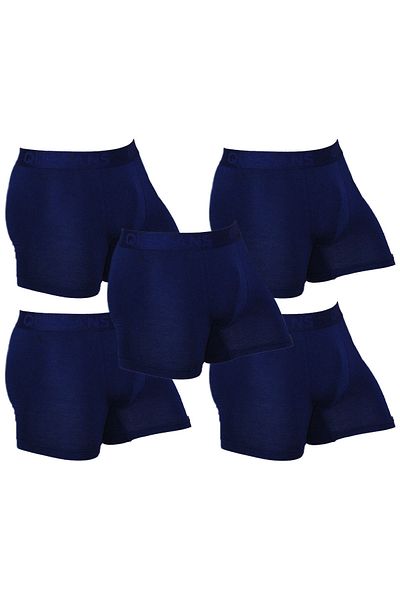 COTBOXER Queans 5 Pack - Μπαμπού εξαιρετικά μαλακό ανδρικό μπόξερ μπλε ναυτικό