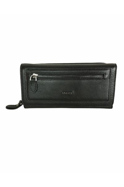 Grande -black Leather Women's Wallet-2636