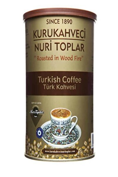 Nuri Toplar Odun Ateşinde Kavrulmuş Kurukahveci Türk Kahvesi Teneke Kutu 250 ...