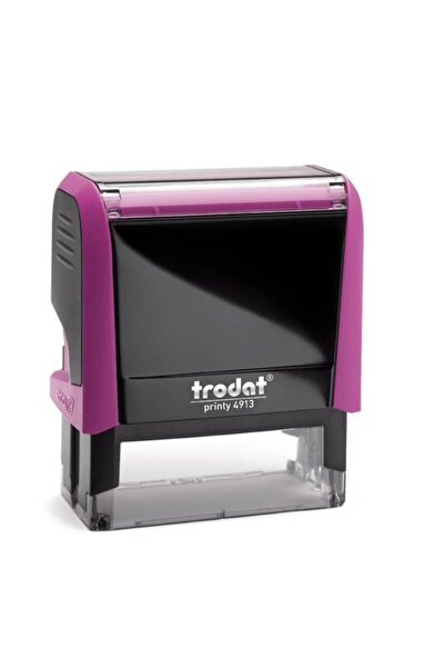 Trodat معيار كاتشيه أوتوماتيكي 58 × 22 علبة أوتوماتيكية ذات غطاء وردي اللون ا...