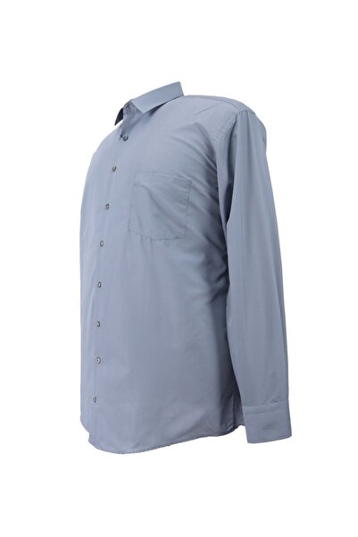 Bettino Ανδρικό μακρυμάνικο κλασικό πουκάμισο μεγάλου μεγέθους, γκρι