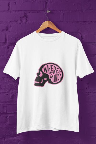 Unisex Beyaz Baskılı T-Shirt