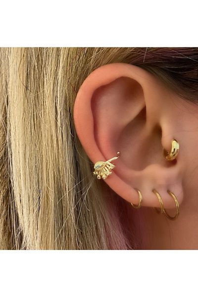 Markiz Takı Blue Eye Cartilage Earrings - Compressed