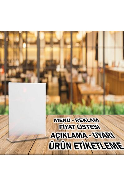 MİİMTİCARET T Type A6 Plexi Foyluk Brochure Holder-vertical A6 Foyluk-50 Pack