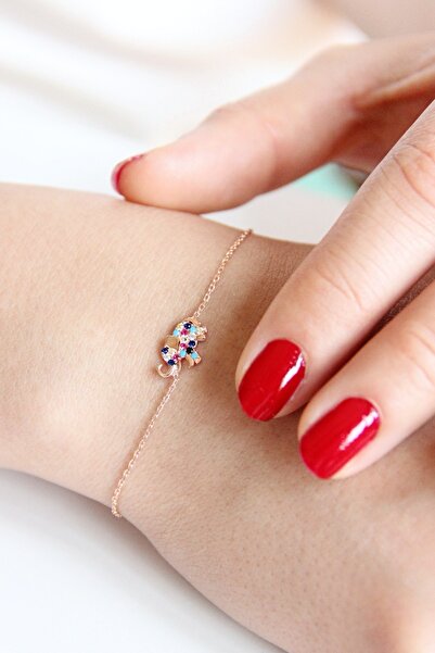 Argentum Concept 925 Ayar Gümüş Renkli Taşlı Fil Bileklik - B048401