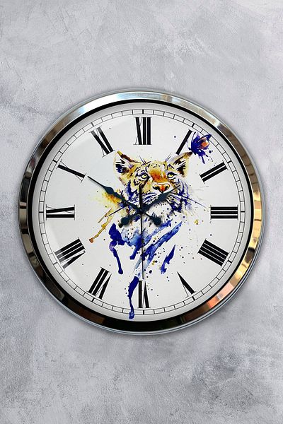 Kasva Concept Δώρο 40 εκ. Χρώμιο Μεταλλικό Ρολόι Τοίχου Λούκας