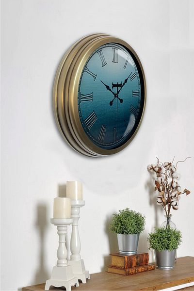 Kasva Concept Ρολόι τοίχου Kayyo από μεταλλικό αντίκα 40 cm