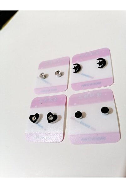 Kazanç Takı 4 أزواج من الأقراط المغناطيسية ذات 4 موديلات مختلفة