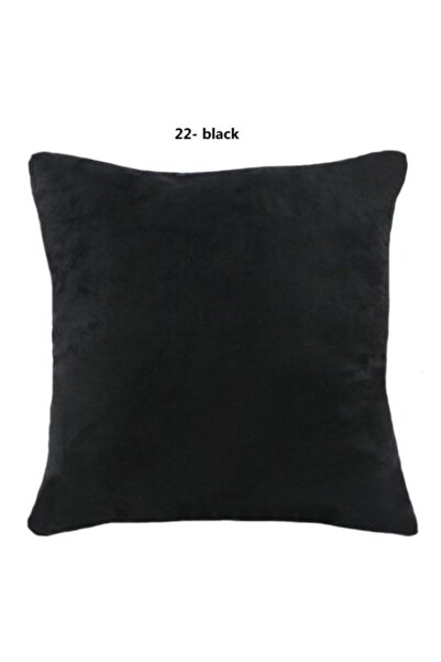 AYZEN HOME Catifea neagră de calitate superioară - Husă de pernă cu fermoar (...
