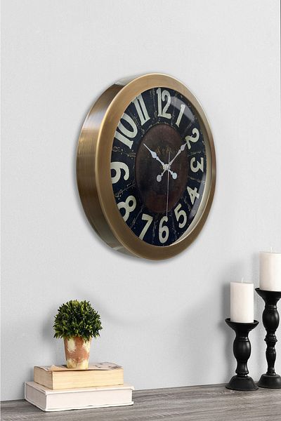 Kasva Concept Gift 36 cm Antique Metal Retro Wall Clock