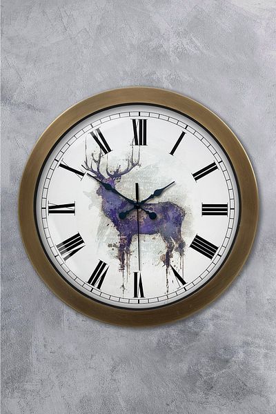 Kasva Concept 36 cm Antique Metal Animal Wall Clock