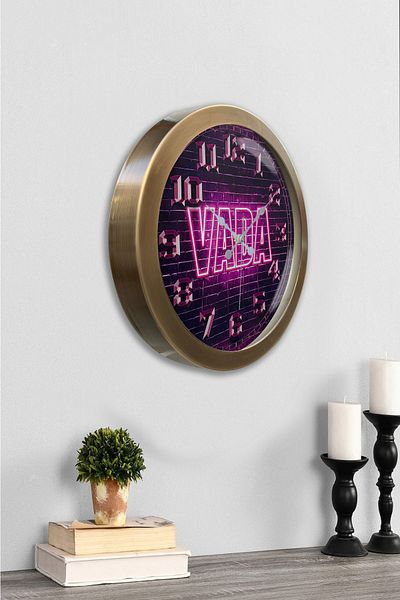 Kasva Concept Gift 36 cm Antique Metal Vada Wall Clock