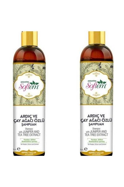 Softem 400 Ml Juniper and Tea Tree Extract Shampoo - 2 Pieces