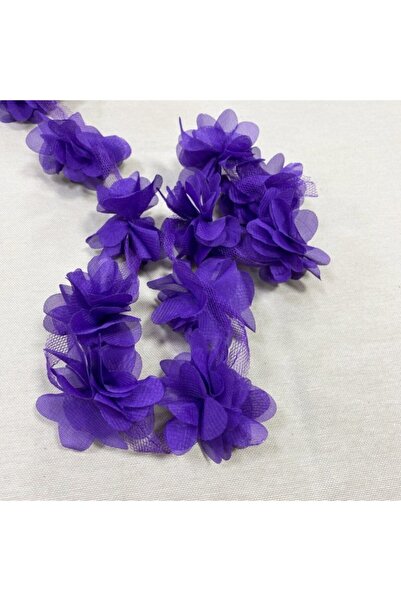 Aker Hediyelik Roz cu laser violet 3m Material de ambalare pentru ornament de trandafir tăiat cu laser 36 buc țesătură organza flori artificiale –