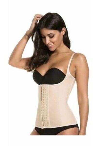 Özasya AVM Women's Nude Latex Steel Underwire Clasp Body Shaping Strap Corset