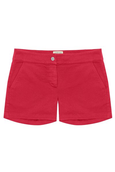 LAGRANZE Women's Red Chino Shorts