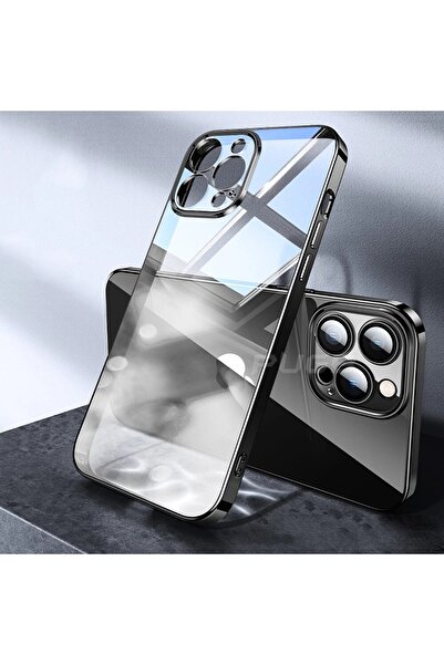 m.tk moveteck Iphone 11 Pro Max Uyumlu Kılıf Kamera Lens Koruma Kenarı Parlak...