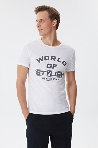 Lee Cooper Stylish Men's O-Neck T-shirt White