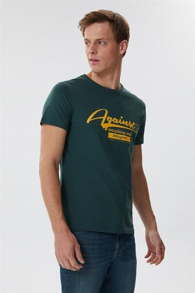 Lee Cooper Against Ανδρικό μπλουζάκι με λαιμόκοψη