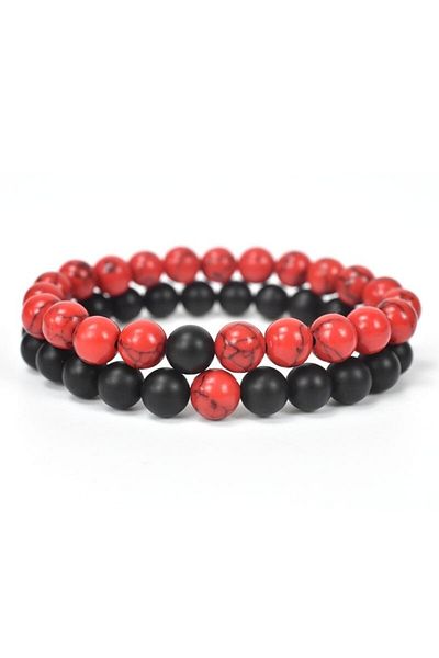 Padore Accessory Unisex - 2 Pieces of Natural Stone Bracelets with Stylish Design and Toughness Feeling| Handmade > Jade And Onix!