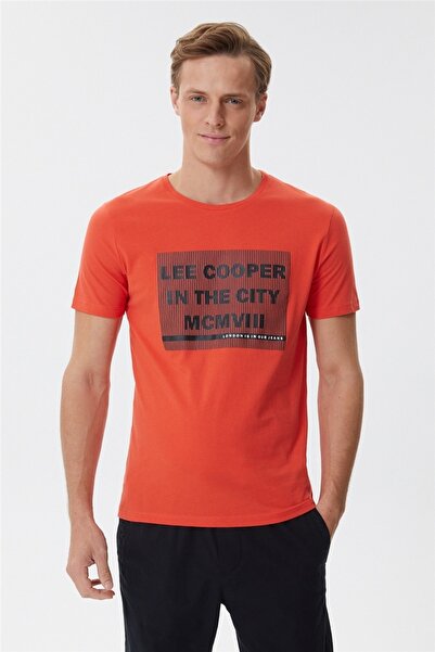 Lee Cooper Patrice Men's O Neck T-shirt Coral