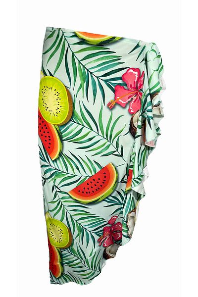 Bolder Allora Watermelon Pattern Ruffle Pareo