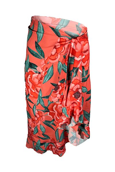 Bolder Allora Rüschen-Pareo mit rosa Blumenmuster