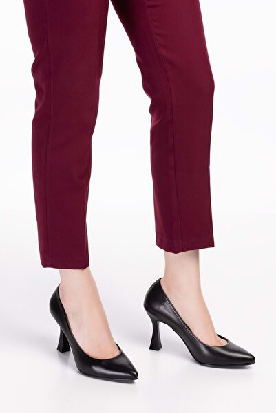 Gondol Дамски обувки на висок ток от естествена кожа Şhn.861 Черни 39