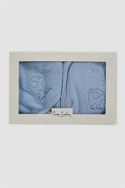 Pierre Cardin طقم روب حمام أطفال أزرق مكون من 4 قطع - 302050
