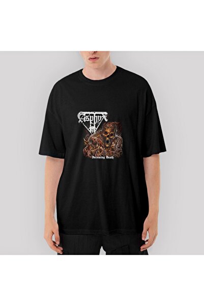 Z zepplin تي شيرت أسود كبير الحجم من Asphyx