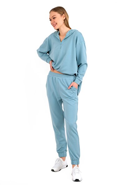 EceLara Scuba Oversize Comfort Kapüşonlu Sweatshirt